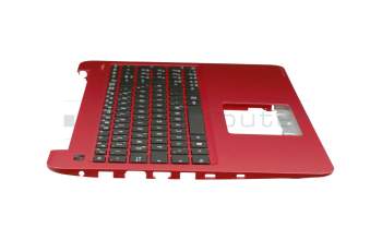 Clavier incl. topcase DE (allemand) noir/rouge original pour Asus VivoBook X556UV