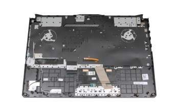 Clavier incl. topcase DE (allemand) noir/transparent/noir avec rétro-éclairage original pour Asus TUF F15 FX506LU