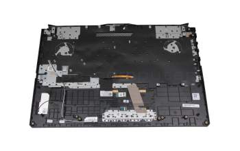 Clavier incl. topcase DE (allemand) noir/transparent/noir avec rétro-éclairage original pour Asus TUF Gaming A17 FA706IU