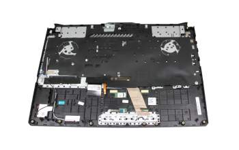 Clavier incl. topcase DE (allemand) noir/transparent/noir avec rétro-éclairage original pour Asus TUF Gaming F15 FX506HM