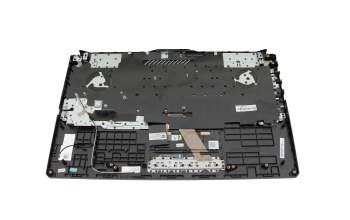 Clavier incl. topcase DE (allemand) noir/transparent/noir avec rétro-éclairage original pour Asus TUF Gaming F17 FX706HM