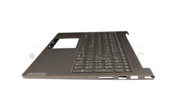 Clavier incl. topcase DE (allemand) vert foncé/vert foncé avec rétro-éclairage original pour Lenovo Yoga Creator 7 15IMH05 (82DS)