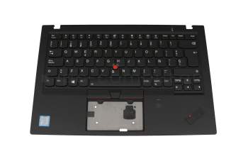 Clavier incl. topcase ES (espagnol) noir/noir avec rétro-éclairage et mouse stick original pour Lenovo ThinkPad X1 Carbon 6th Gen (20KH/20KG)