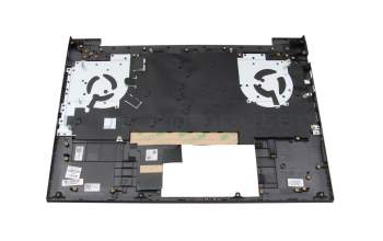 Clavier incl. topcase FR (français) argent/noir avec rétro-éclairage original pour HP Victus 16-d0000