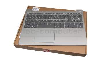 Clavier incl. topcase FR (français) gris/argent original pour Lenovo IdeaPad 330S-15ARR (81FB/81JQ)