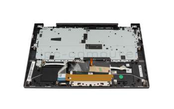 Clavier incl. topcase FR (français) gris/gris avec rétro-éclairage original pour Lenovo Yoga C740-14IML (81TC)