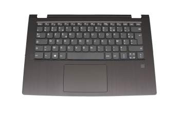 Clavier incl. topcase FR (français) gris/gris original pour Lenovo Yoga 530-14ARR (81H9)