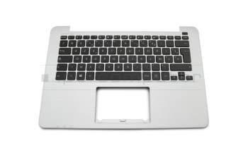 Clavier incl. topcase FR (français) noir/argent original pour Asus R301LA