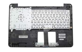 Clavier incl. topcase FR (français) noir/argent original pour Asus R556LF