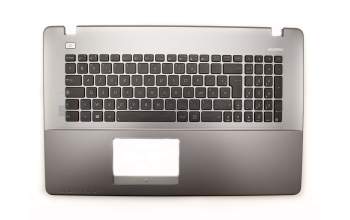 Clavier incl. topcase FR (français) noir/argent original pour Asus R751LB