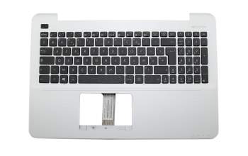 Clavier incl. topcase FR (français) noir/argent original pour Asus X555LJ