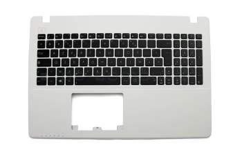 Clavier incl. topcase FR (français) noir/blanc original pour Asus X550CA