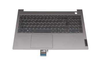Clavier incl. topcase FR (français) noir/gris avec rétro-éclairage original pour Lenovo ThinkBook 15 G4 IAP (21DJ)