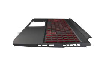 Clavier incl. topcase FR (français) noir/noir avec rétro-éclairage original pour Acer Nitro 5 (AN515-55)
