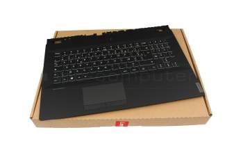 Clavier incl. topcase FR (français) noir/noir avec rétro-éclairage original pour Lenovo Legion Y540-17IRH-PG0 (81T3)