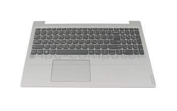 Clavier incl. topcase GR (grecque) gris foncé/gris original pour Lenovo IdeaPad S145-15IGM (81MX)
