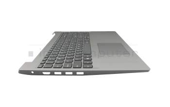 Clavier incl. topcase GR (grecque) gris foncé/gris original pour Lenovo IdeaPad S145-15IGM (81MX)