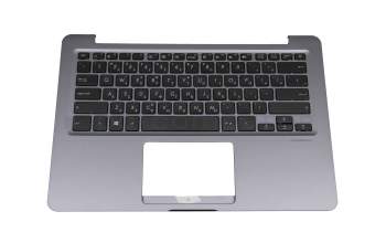 Clavier incl. topcase GR (grecque) noir/argent/noir original pour Asus E406SA