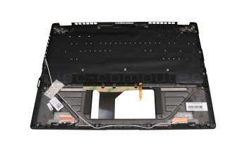 Clavier incl. topcase GR (grecque) noir/noir avec rétro-éclairage original pour Asus GV301QC