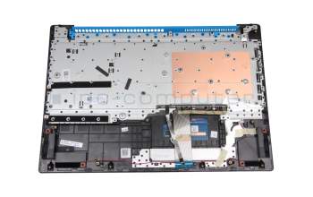 Clavier incl. topcase PO (portugais) noir/bleu/noir avec rétro-éclairage original pour Lenovo IdeaPad L340-15IRH (81LK)