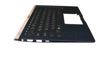 Clavier incl. topcase RU (russe) noir/bleu avec rétro-éclairage original pour Asus ZenBook 14 UX433FAC