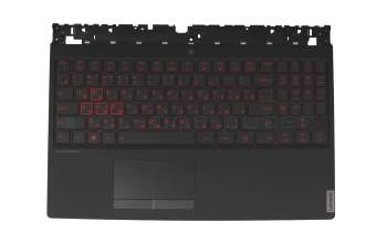 Clavier incl. topcase RU (russe) noir/noir avec rétro-éclairage original pour Lenovo Legion Y540-15IRH-PG0 (81SY)