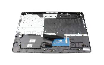 Clavier incl. topcase SF (suisse-francais) noir/noir (avec TP/DVD, structure de surface « noir brossé ») original pour HP 17-ca1000