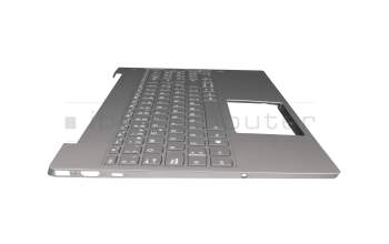 Clavier incl. topcase SP (espagnol) gris/gris avec rétro-éclairage original pour Lenovo IdeaPad S540-15IWL (81SW)