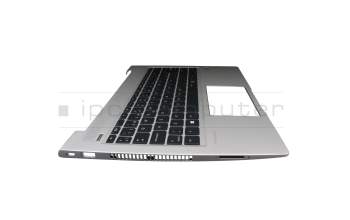 Clavier incl. topcase SP (espagnol) noir/argent avec rétro-éclairage original pour HP ProBook 445 G7
