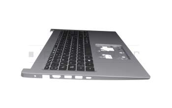 Clavier incl. topcase SP (espagnol) noir/argent original pour Acer Aspire 5 (A515-45G)