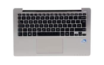 Clavier incl. topcase UK (anglais) noir/argent original pour Asus VivoBook Q200E