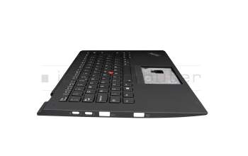 Clavier incl. topcase UK (anglais) noir/noir avec rétro-éclairage et mouse stick original pour Lenovo ThinkPad X1 Yoga 2nd Gen (20JD/20JE/20JF/20JG)