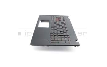 Clavier incl. topcase UK (anglais) noir/noir avec rétro-éclairage original pour Asus TUF FX553VE