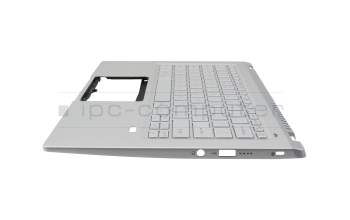 Clavier incl. topcase US (anglais) argent/argent avec rétro-éclairage original pour Acer Swift 3 (SF314-43)