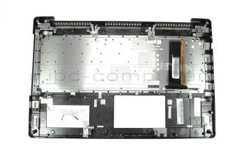 Clavier incl. topcase US (anglais) argent/argent avec rétro-éclairage original pour Asus N550JK