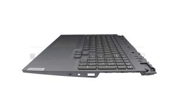 Clavier incl. topcase US (anglais) gris/gris avec rétro-éclairage original pour Lenovo Legion Pro 5-16ARH7H (82RG)