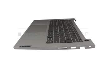Clavier incl. topcase US (anglais) gris/gris avec rétro-éclairage original pour Lenovo ThinkBook 14 G2 ITL (20VD)