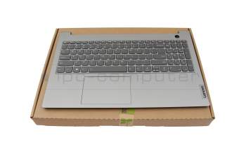 Clavier incl. topcase US (anglais) gris/gris avec rétro-éclairage original pour Lenovo ThinkBook 15 G2 ARE (20VG)