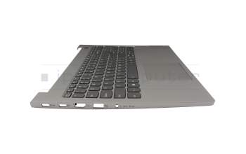 Clavier incl. topcase US (anglais) gris/gris avec rétro-éclairage original pour Lenovo ThinkBook 15 G2 ARE (20VG)