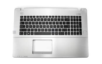 Clavier incl. topcase US (anglais) noir/argent original pour Asus R751LB