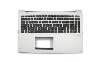 Clavier incl. topcase US (anglais) noir/argent original pour Asus Transformer Book Flip TP550LA