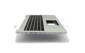 Clavier incl. topcase US (anglais) noir/argent original pour Asus Transformer Book Flip TP550LA