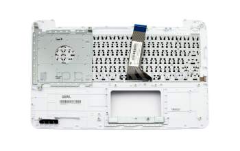 Clavier incl. topcase US (anglais) noir/blanc original pour Asus F555LJ