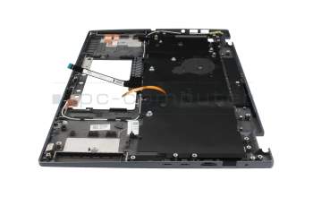 Clavier incl. topcase US (anglais) noir/bleu avec rétro-éclairage original pour Acer TravelMate Spin P4 (TMP414RN-41)