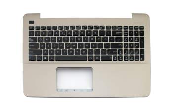 Clavier incl. topcase US (anglais) noir/champagne original pour Asus A555BP