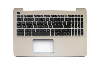 Clavier incl. topcase US (anglais) noir/champagne original pour Asus A555LF
