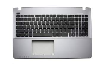 Clavier incl. topcase US (anglais) noir/gris original pour Asus F550VC