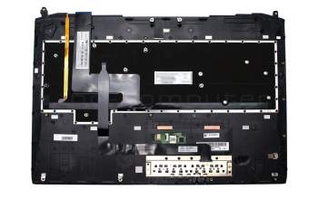Clavier incl. topcase US (anglais) noir/noir avec rétro-éclairage original pour Asus ROG G750JW