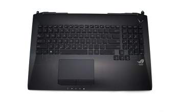 Clavier incl. topcase US (anglais) noir/noir avec rétro-éclairage original pour Asus ROG G750JX