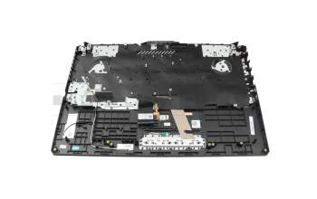 Clavier incl. topcase US (anglais) noir/transparent/gris avec rétro-éclairage original pour Asus TUF Gaming A17 FA706QM